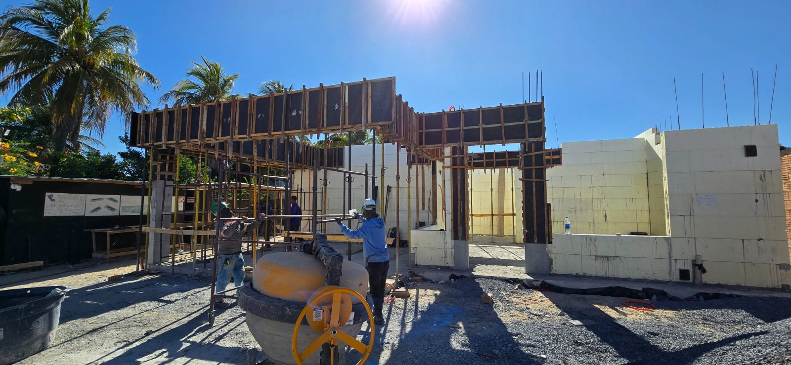 Conferência antes da concretagem em obra em Barra